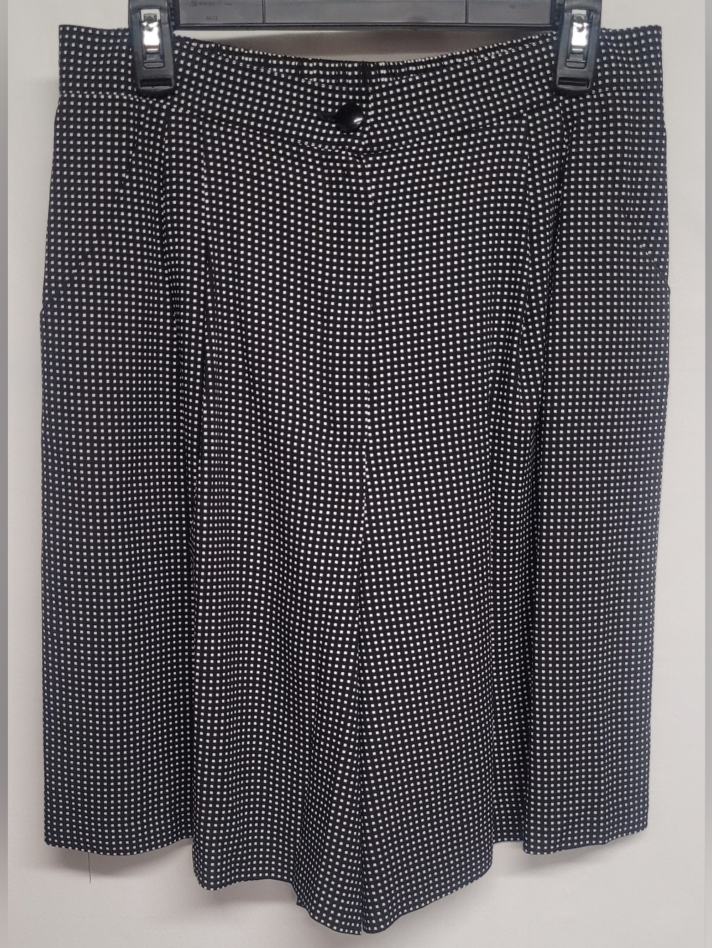 R.J. Stevens Carol Escritor 16 Dressy Shorts Pleated Black White Vintage